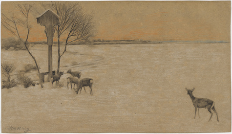 Wilhelm Jakob Hertling, Rehe im Schnee