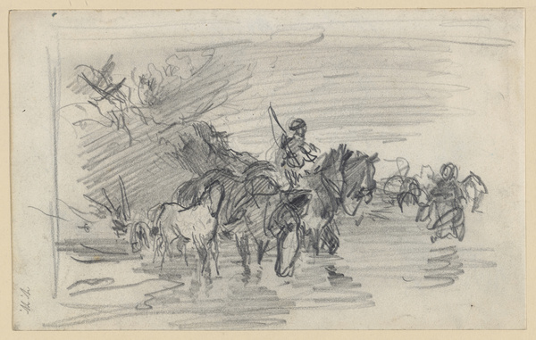 Victor Weishaupt, Pferde in der Schwemme