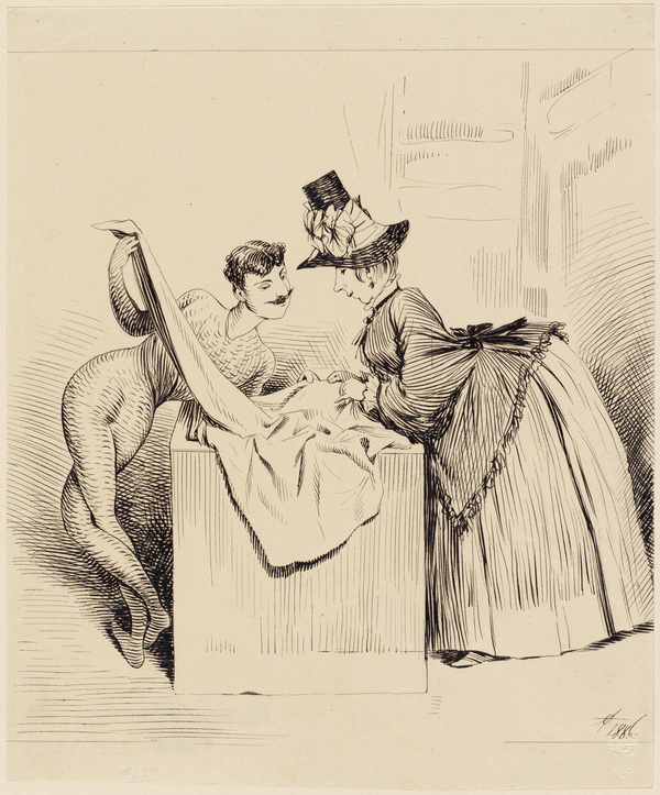 Adolf Oberländer, Der neue Commis, früher Schlangenmensch, 1886